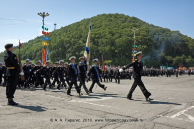 Фоторепортаж: празднование Дня ВМФ России на Камчатке. Военный парад в городе Петропавловске-Камчатском