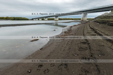 Река Камчатка. Мост через реку Камчатку на 168-м км трассы Мильково — Ключи — Усть-Камчатск
