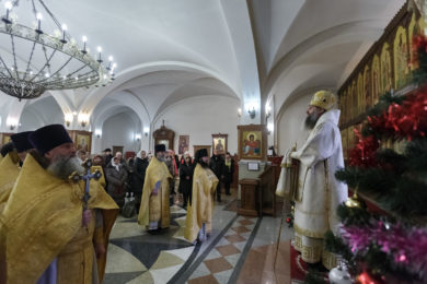 Новогодний молебен в кафедральном соборе Святой Живоначальной Троицы
