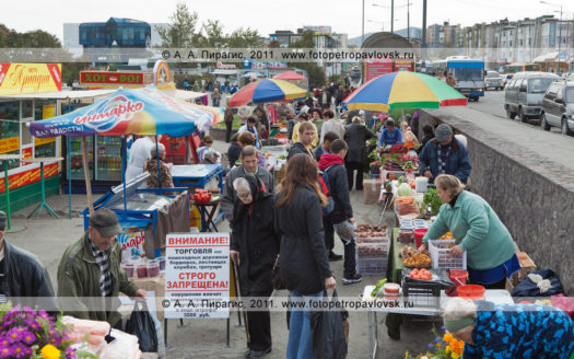 Фоторепортаж со стихийного продовольственного рынка в городе Петропавловске-Камчатском