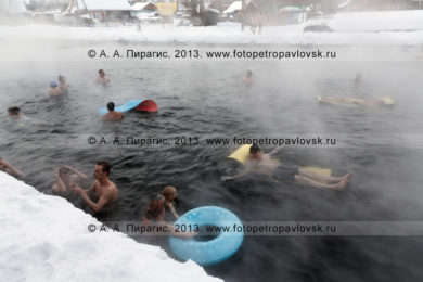 Бассейн с термальной водой. Село Эссо, Быстринский район, Камчатский край