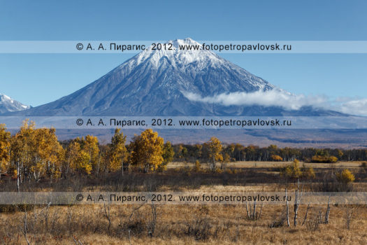 Фотографии: осенний камчатский пейзаж, вид на Корякский вулкан