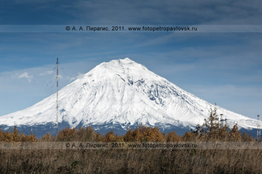 Фотография Корякского вулкана на полуострове Камчатка